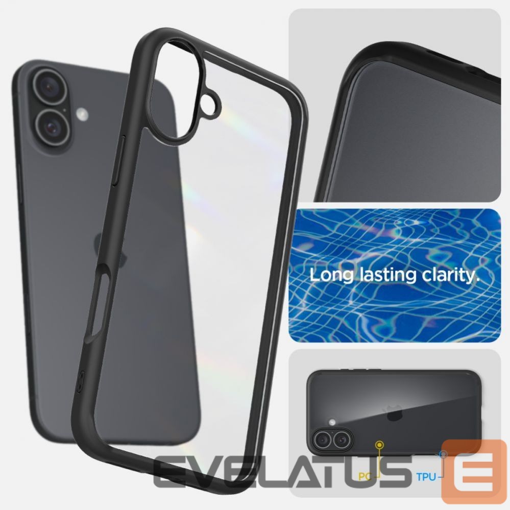 Tagakaaned Spigen Spigen Ultra Hybrid iPhone 16 Case - Matte Black