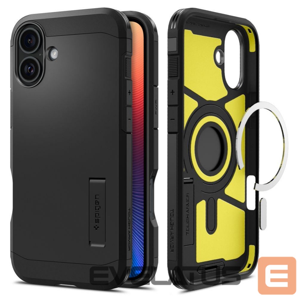 Tagakaaned Spigen Spigen Tough Armor MagSafe case with stand for iPhone 16 - black