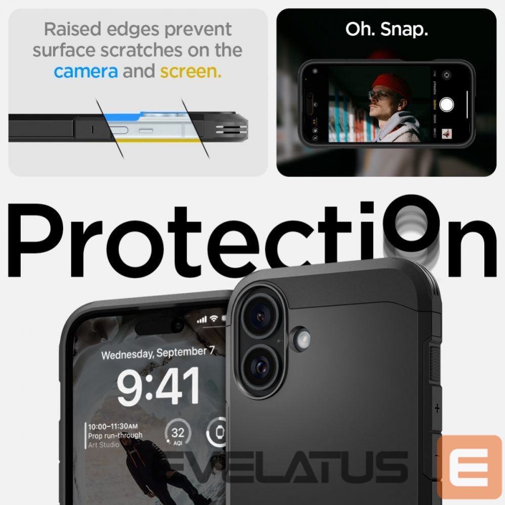 Tagakaaned Spigen Spigen Tough Armor MagSafe case with stand for iPhone 16 - black