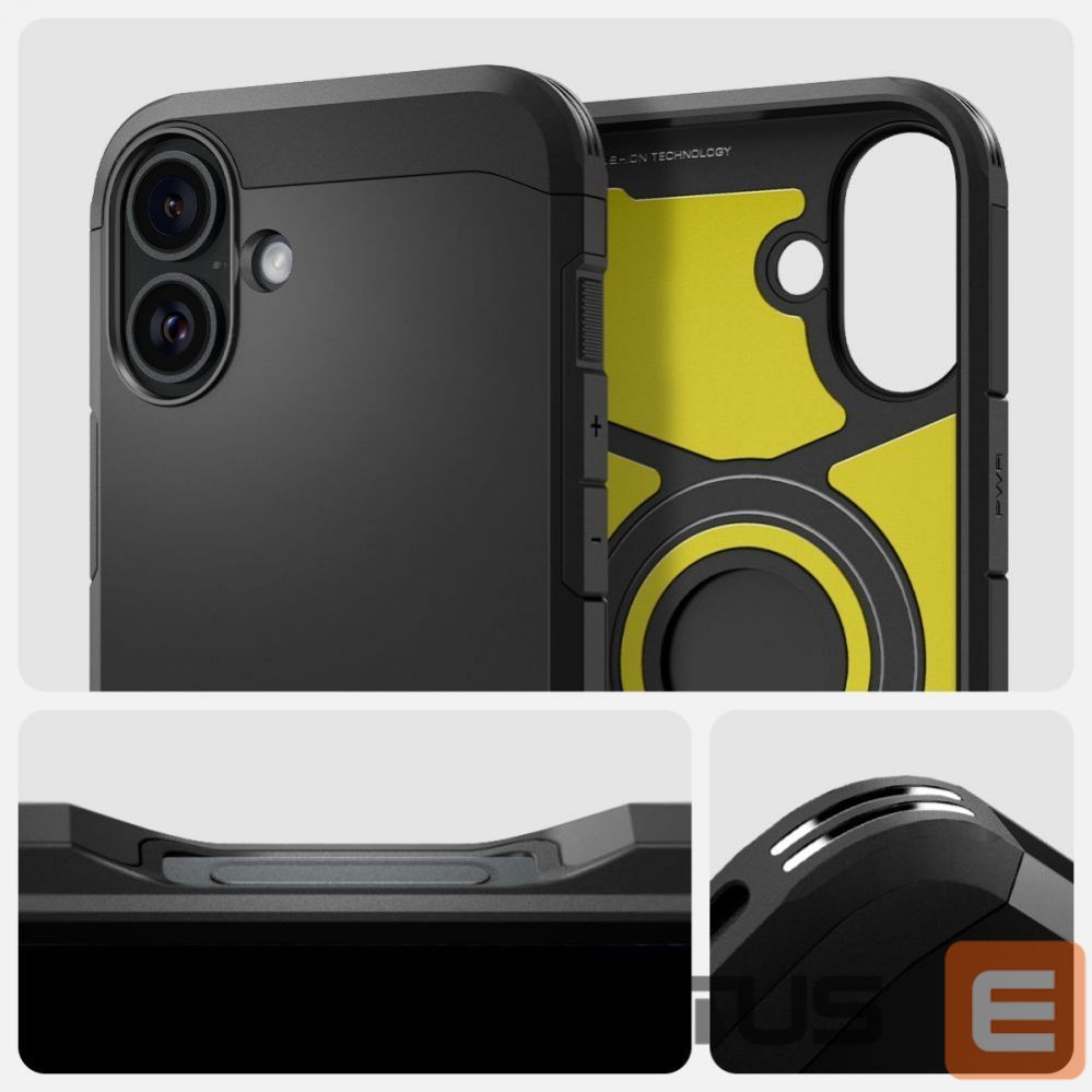 Tagakaaned Spigen Spigen Tough Armor MagSafe case with stand for iPhone 16 - black