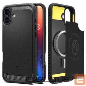 Tagakaaned Spigen  Spigen Rugged Armor MagSafe case for iPhone 16 - black 