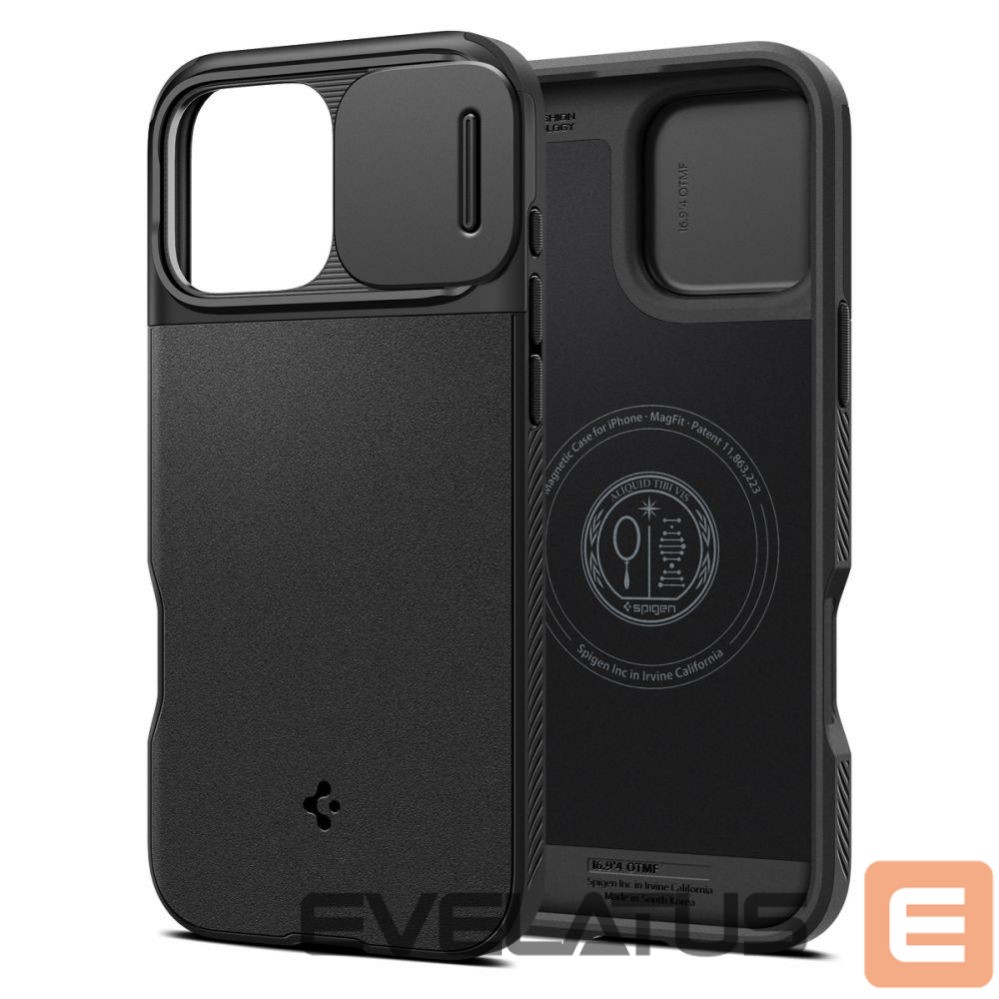 Tagakaaned Spigen Spigen Optik Armor Mag Case with MagSafe for iPhone 16 Pro Max - Black
