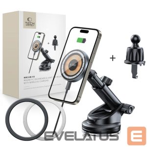 Muu telefoni lisavarustus Tech-Protect  Tech-Protect MM15W MagSafe Car Holder with 15W Inductive Charger for Air Vent and Dashboard - Black 