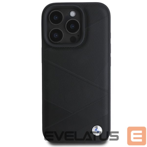 Muu telefoni lisavarustus BMW BMW Signature Leather Crossing Lines Pattern iPhone 16 Pro Case - Black