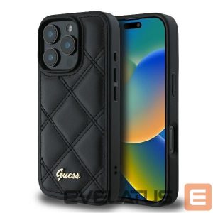 Muu telefoni lisavarustus Guess  Guess Quilted Metal Logo iPhone 16 Pro Case - Black 