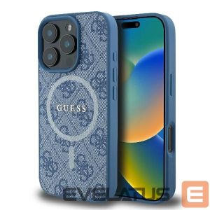 Muu telefoni lisavarustus Guess  Guess 4G Ring Classic Logo MagSafe iPhone 16 Pro Case - Blue 