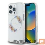 Muu telefoni lisavarustus Guess  Guess IML Flowers Wreath MagSafe Case for iPhone 16 Pro - Clear 