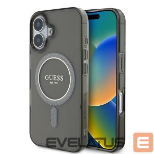 Muu telefoni lisavarustus Guess  Guess IML Glitter Circle MagSafe case for iPhone 16 - black 
