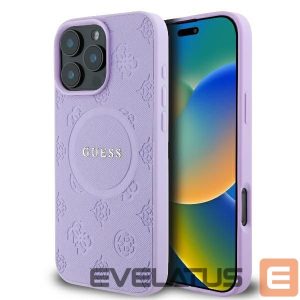 Muu telefoni lisavarustus Guess  Guess Saffiano Peony Classic Logo MagSafe iPhone 16 Pro Max Case - Purple 