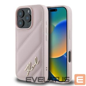 Muu telefoni lisavarustus Karl Lagerfeld Apple Karl Lagerfeld Quilted Signature iPhone 16 Pro Case - Pink Pink