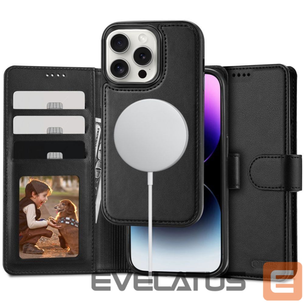 Kaaned - kaaned Tech-Protect - Tech-Protect Wallet MagSafe case with wallet for iPhone 16 Pro - black