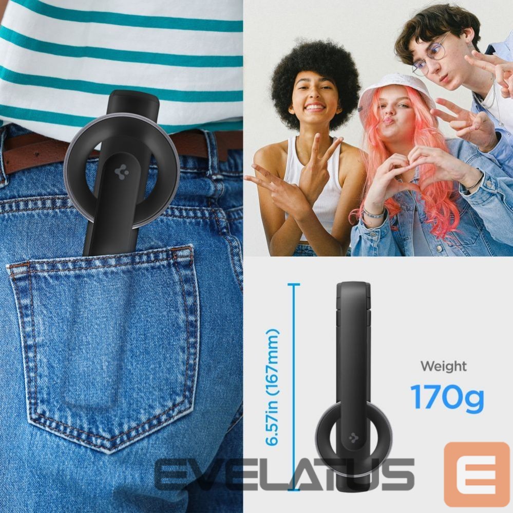Muu telefoni lisavarustus Spigen Selfie stick Spigen S571W MagSafe Bluetooth with tripod - black