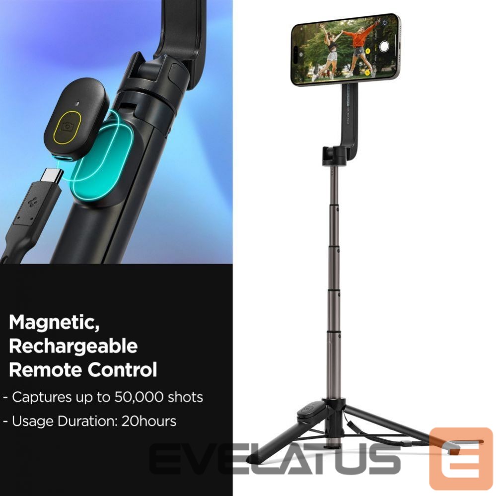 Muu telefoni lisavarustus Spigen Selfie stick Spigen S571W MagSafe Bluetooth with tripod - black
