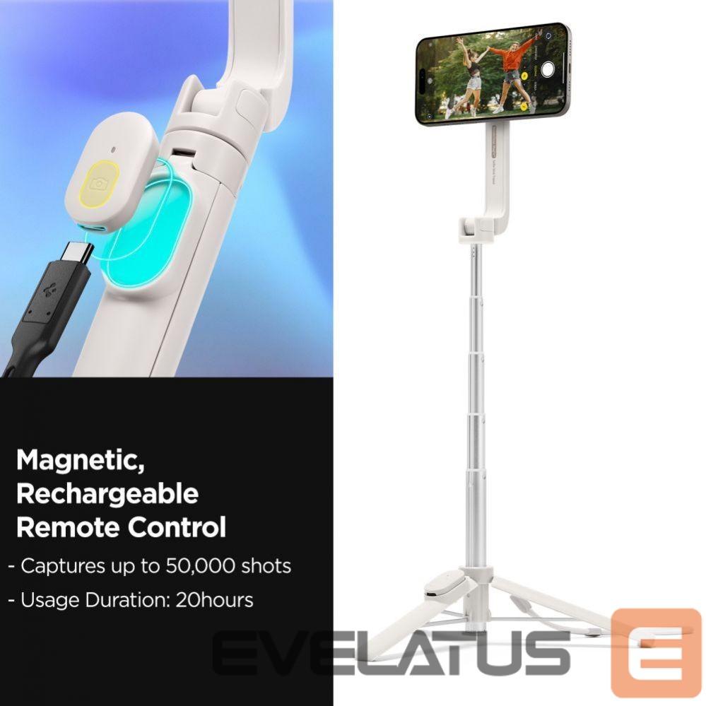 Muu telefoni lisavarustus Spigen Selfie stick Spigen S571W MagSafe Bluetooth with tripod - beige