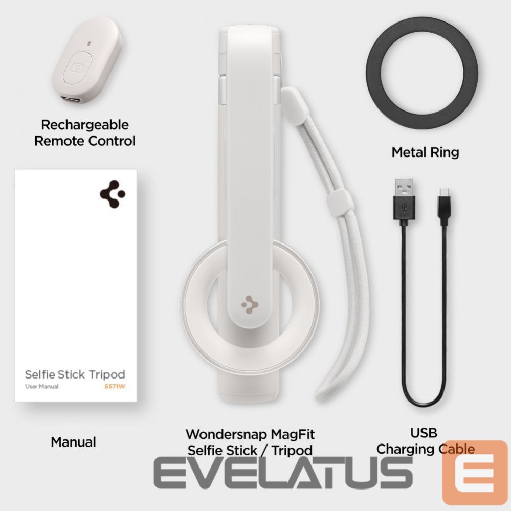 Muu telefoni lisavarustus Spigen Selfie stick Spigen S571W MagSafe Bluetooth with tripod - beige