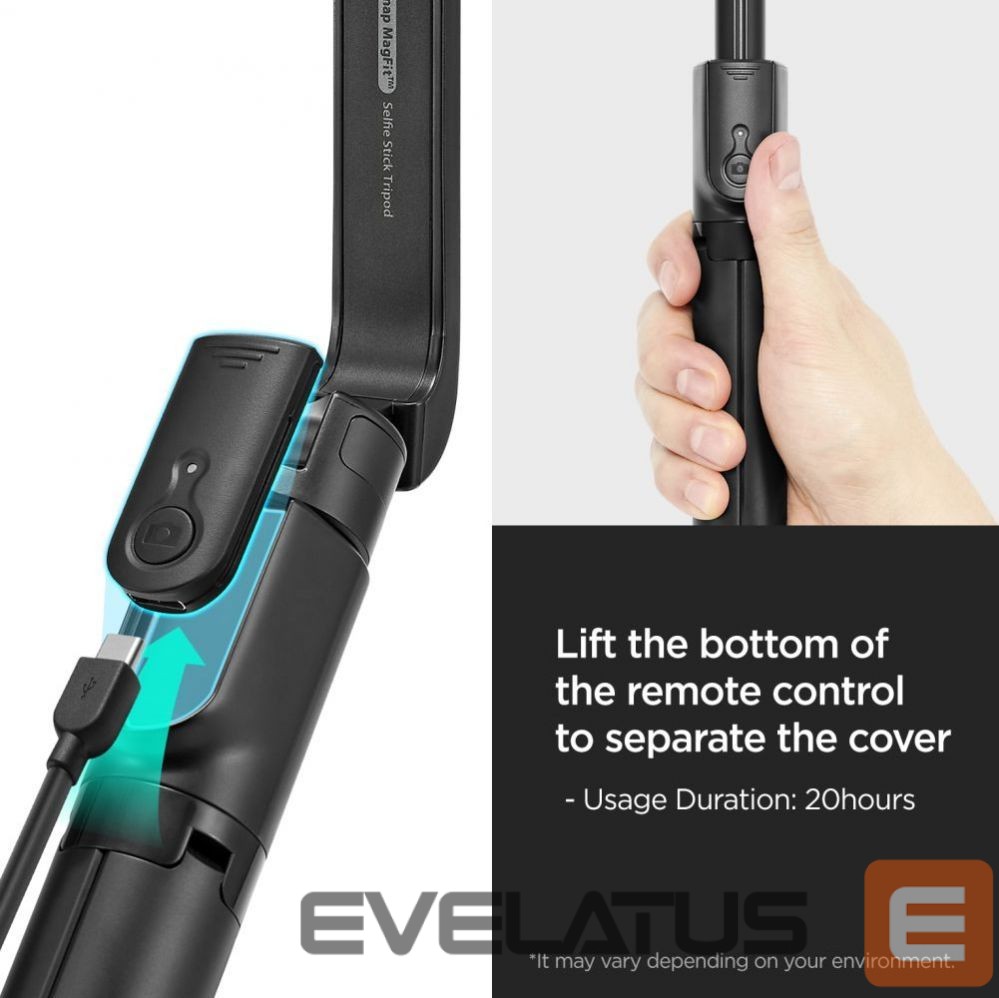 Muu telefoni lisavarustus Spigen Selfie stick Spigen S580W MagSafe Bluetooth with tripod - black
