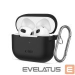 Korpus kõrvaklappidele Tech-Protect Apple AirPods 3 Silicone Hook Case Black