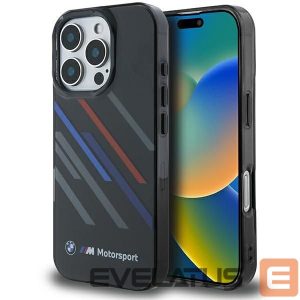 Muu telefoni lisavarustus BMW  BMW Motosport IML Random Stripes iPhone 16 Pro Max Case - Black 