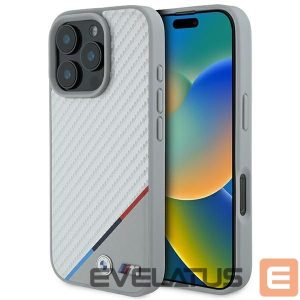 Muu telefoni lisavarustus BMW  BMW M Carbon Tricolor Line MagSafe Case for iPhone 16 Pro - Gray 