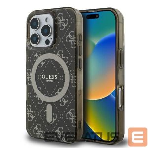 Muu telefoni lisavarustus Guess  Guess IML 4G Background MagSafe iPhone 16 Pro Case - Brown 