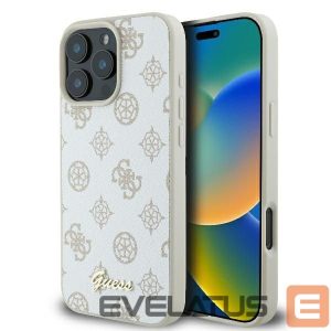 Muu telefoni lisavarustus Guess  Guess Peony Script Logo MagSafe iPhone 16 Pro Case - White 