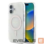 Muu telefoni lisavarustus Guess  Guess IML 4G Background MagSafe Case for iPhone 16 Plus - White 