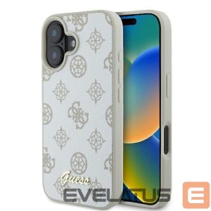 Muu telefoni lisavarustus Guess  Guess Peony Script Logo MagSafe iPhone 16 Case - White 