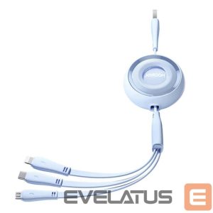 Kaabel Joyroom  3in1 Joyroom Colorful USB to USB-C/Lightning/Micro USB cable 3.5A, 1m (blue) 
