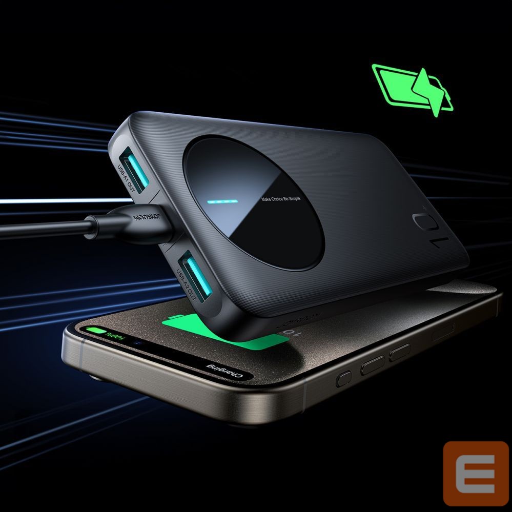 Väline aku Joyroom Powerbank Joyroom JR-PBF12 10000mAh 2.4A 2x USB-A 1x USB-C - black