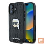 Muu telefoni lisavarustus Karl Lagerfeld  Karl Lagerfeld Monogram Karl Head Pin iPhone 16 Case - Black 
