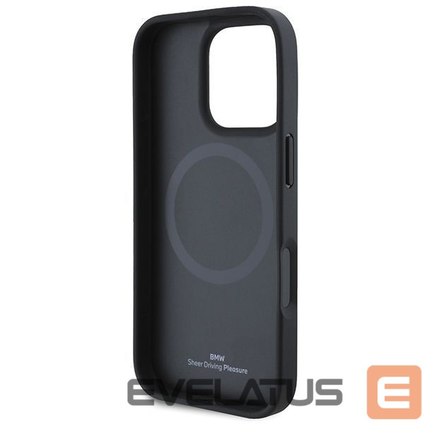 Muu telefoni lisavarustus BMW BMW Leather Hot Stamp MagSafe iPhone 16 Pro Case - Black