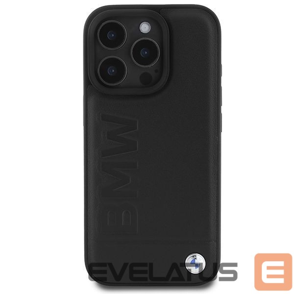 Muu telefoni lisavarustus BMW BMW Leather Hot Stamp MagSafe iPhone 16 Pro Case - Black
