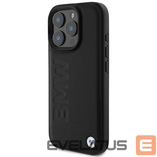 Muu telefoni lisavarustus BMW BMW Leather Hot Stamp MagSafe iPhone 16 Pro Case - Black