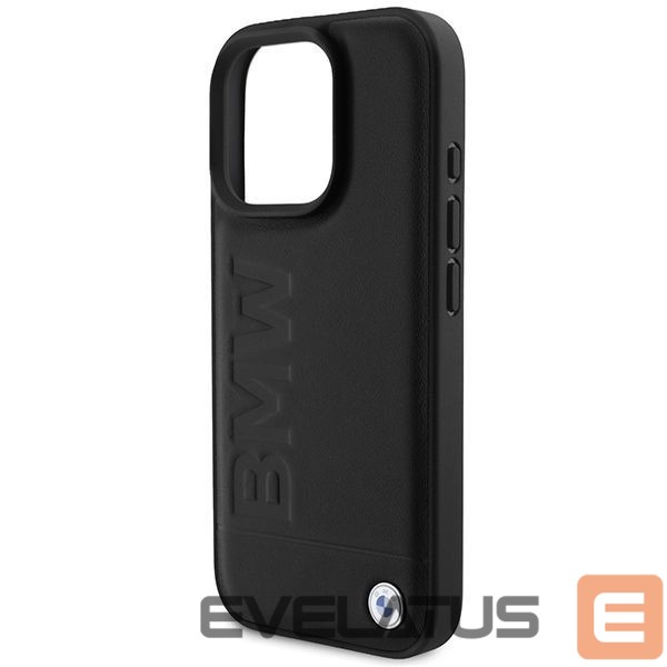 Muu telefoni lisavarustus BMW BMW Leather Hot Stamp MagSafe iPhone 16 Pro Case - Black