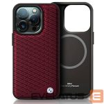 Muu telefoni lisavarustus BMW  BMW Sign Leather Diamond Metal Logo MagSafe Case for iPhone 16 Pro Max - Red 