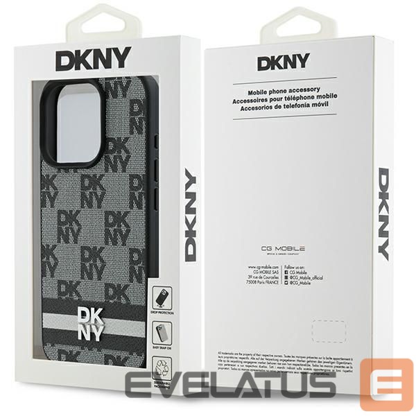 Muu telefoni lisavarustus DKNY DKNY Checkered Pattern & Printed Stripes Case for iPhone 16 Pro - Black