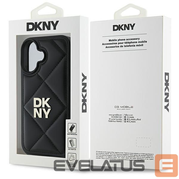 Muu telefoni lisavarustus DKNY DKNY Quilted Stack Logo iPhone 16 Case - Black