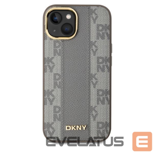 Muu telefoni lisavarustus DKNY DKNY Leather Checkered Mono Pattern MagSafe iPhone 15 Case - Beige
