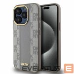 Muu telefoni lisavarustus DKNY  DKNY Leather Checkered Mono Pattern MagSafe iPhone 15 Pro Max Case - Beige 