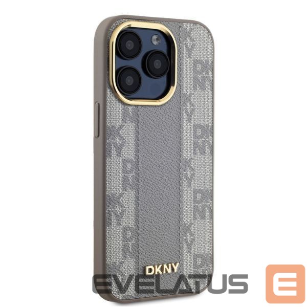 Muu telefoni lisavarustus DKNY DKNY Leather Checkered Mono Pattern MagSafe iPhone 15 Pro Max Case - Beige