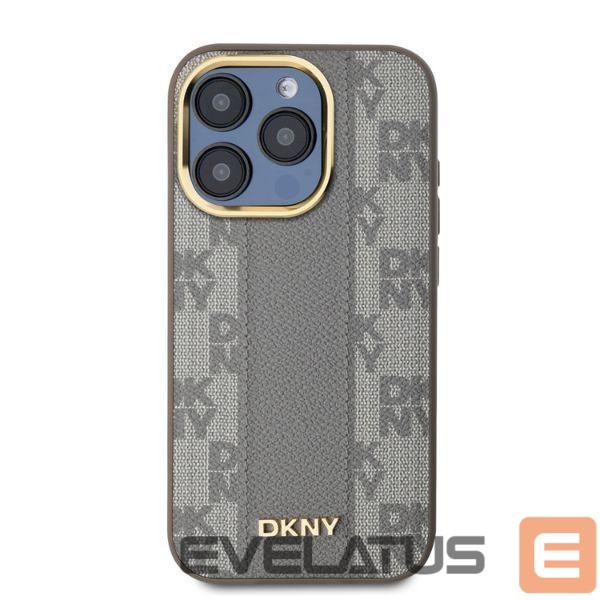 Muu telefoni lisavarustus DKNY DKNY Leather Checkered Mono Pattern MagSafe iPhone 15 Pro Max Case - Beige