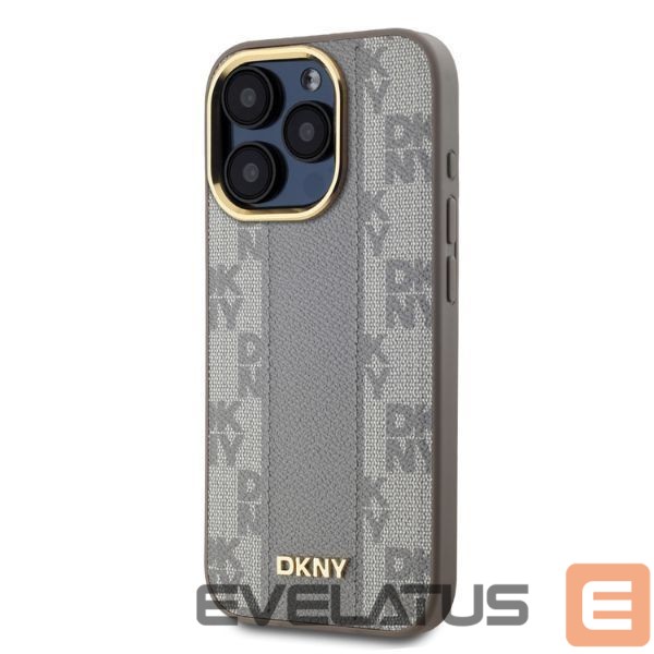 Muu telefoni lisavarustus DKNY DKNY Leather Checkered Mono Pattern MagSafe iPhone 15 Pro Max Case - Beige