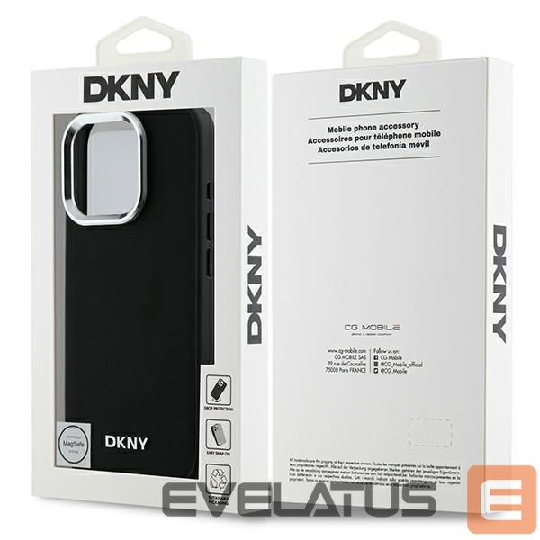 Muu telefoni lisavarustus DKNY DKNY Plain Silver Logo MagSafe iPhone 16 Pro Case - Black