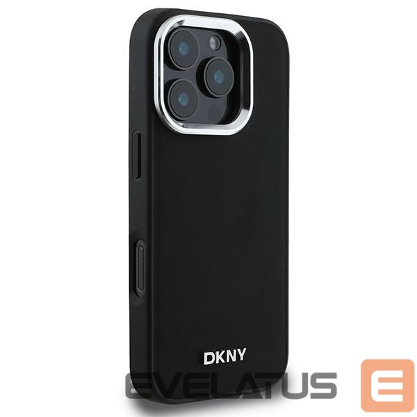 Muu telefoni lisavarustus DKNY DKNY Plain Silver Logo MagSafe iPhone 16 Pro Case - Black