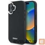 Muu telefoni lisavarustus DKNY  DKNY Plain Silver Logo MagSafe iPhone 16 Case - Black 