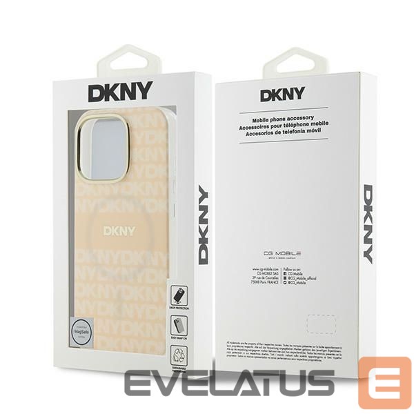 Muu telefoni lisavarustus DKNY DKNY Repeat Texture Pattern With Stripe iPhone 16 Pro Max Case - Pink