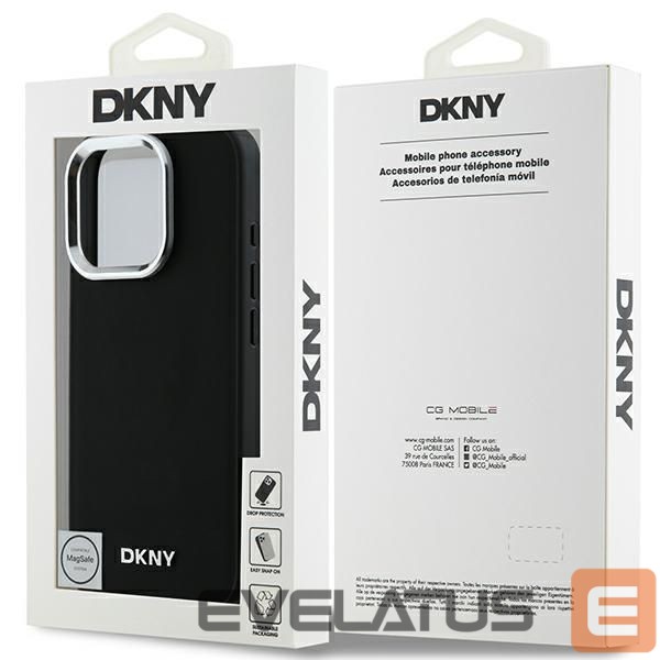 Muu telefoni lisavarustus DKNY DKNY Plain Silver Logo MagSafe iPhone 16 Pro Max Case - Black