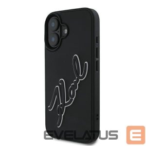 Muu telefoni lisavarustus Karl Lagerfeld  Karl Lagerfeld 3D Rubber Signature iPhone 16 Case - Black 