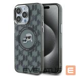Muu telefoni lisavarustus Karl Lagerfeld  Karl Lagerfeld IML Monogram Karl & Choupette Head MagSafe iPhone 15 Pro Case - Black 