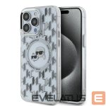 Muu telefoni lisavarustus Karl Lagerfeld  Karl Lagerfeld IML Monogram Karl & Choupette Head MagSafe iPhone 15 Pro Case - Clear 
